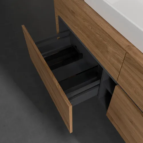 VILLEROY BOCH Toaletní skříňka Collaro, 4 výsuvy, 1400 x 548 x 500 mm, dub Kansas #C08800RH, obrázek 6
