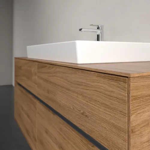 VILLEROY BOCH Toaletní skříňka Collaro, 4 výsuvy, 1400 x 548 x 500 mm, dub Kansas #C08800RH, obrázek 5