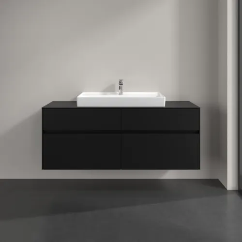 VILLEROY BOCH Toaletní skříňka Collaro, s osvětlením, 4 výsuvy, 1400 x 548 x 500 mm, Volcano Black / Volcano Black #C088B0VL, obrázek 3