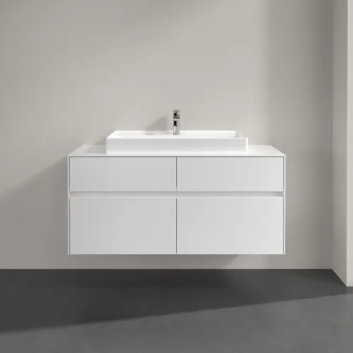 VILLEROY BOCH Toaletní skříňka Collaro, 4 výsuvy, 1200 x 548 x 500 mm, lesklá bílá / lesklá bílá #C08700DH, obrázek 3