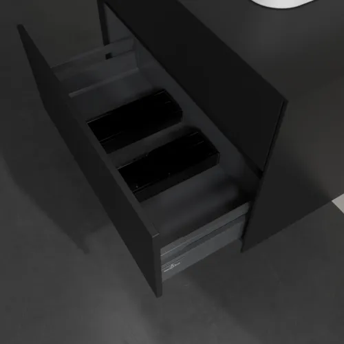 VILLEROY BOCH Toaletní skříňka Collaro, s osvětlením, 2 výsuvy, 800 x 548 x 500 mm, Volcano Black / Volcano Black #C093B0VL, obrázek 7