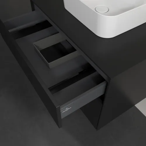 VILLEROY BOCH Toaletní skříňka Collaro, s osvětlením, 2 výsuvy, 800 x 548 x 500 mm, Volcano Black / Volcano Black #C093B0VL, obrázek 8