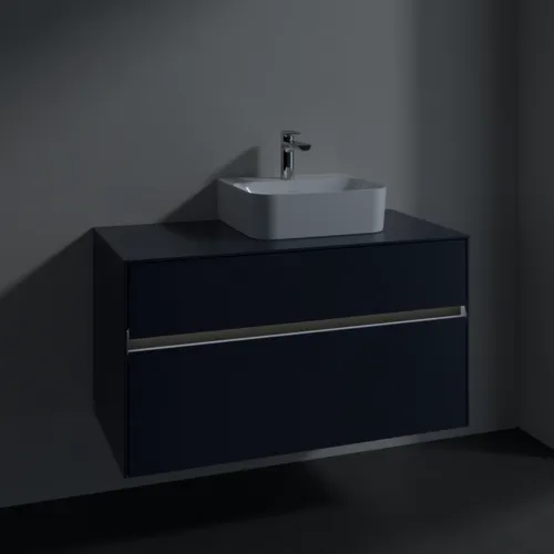 VILLEROY BOCH Collaro toaletní skříňka, s osvětlením, 2 výsuvy, 1000 x 548 x 500 mm, Marine Blue / Marine Blue #C096B0VQ, obrázek 5