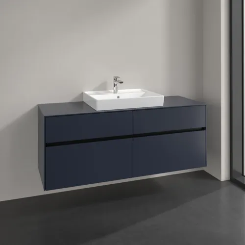VILLEROY BOCH Toaletní skříňka Collaro, 4 zásuvky, 1400 x 548 x 500 mm, Marine Blue / Marine Blue #C08400VQ, obrázek 2