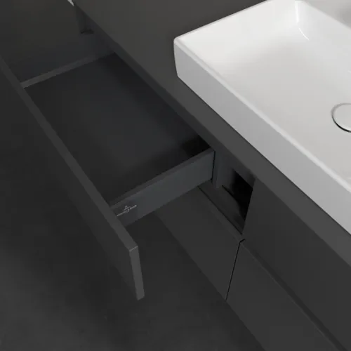 VILLEROY BOCH Toaletní skříňka Collaro, 4 výsuvy, 1400 x 548 x 500 mm, grafitová / grafitová #C08400VR, obrázek 7