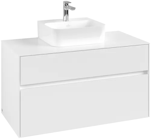 VILLEROY BOCH Collaro toaletní skříňka, 2 výsuvy, 1000 x 548 x 500 mm, bílá matná / bílá matná #C09400MS
