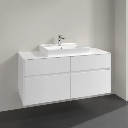 VILLEROY BOCH Toaletní skříňka Collaro, 4 výsuvy, 1200 x 548 x 500 mm, bílá matná / bílá matná #C08100MS, obrázek 2