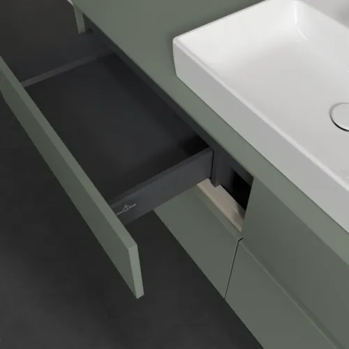 VILLEROY BOCH Toaletní skříňka Collaro, s osvětlením, 4 výsuvy, 1400 x 548 x 500 mm, Soft Green / Soft Green #C084B0AF, obrázek 8