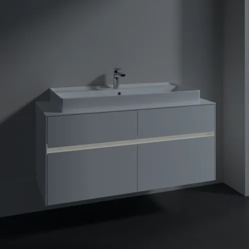 VILLEROY BOCH Collaro toaletní skříňka, s osvětlením, 4 výsuvy, 1200 x 548 x 500 mm, bílá matná / bílá matná #C091B0MS, obrázek 5