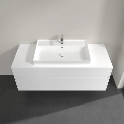 VILLEROY BOCH Toaletní skříňka Collaro, 4 výsuvy, 1400 x 548 x 500 mm, bílá matná / bílá matná #C08800MS, obrázek 4