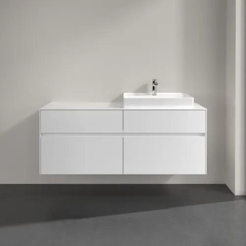VILLEROY BOCH Toaletní skříňka Collaro, 4 výsuvy, 1400 x 548 x 500 mm, lesklá bílá / lesklá bílá #C08600DH, obrázek 3