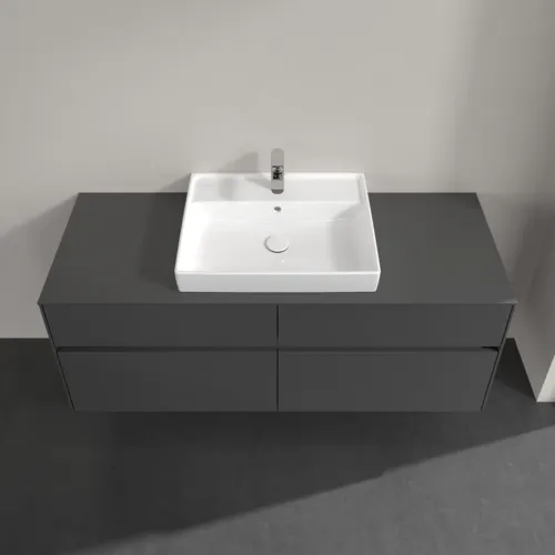VILLEROY BOCH Toaletní skříňka Collaro, s osvětlením, 4 výsuvy, 1400 x 548 x 500 mm, lesklá šedá / lesklá šedá #C084B0FP, obrázek 4