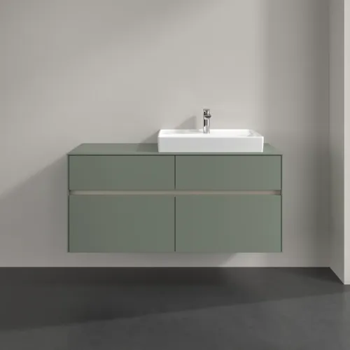 VILLEROY BOCH Toaletní skříňka Collaro, s osvětlením, 4 výsuvy, 1200 x 548 x 500 mm, Soft Green / Soft Green #C083B0AF, obrázek 3