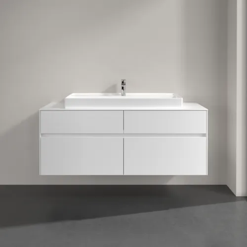 VILLEROY BOCH Toaletní skříňka Collaro, s osvětlením, 4 výsuvy, 1400 x 548 x 500 mm, bílá matná / bílá matná #C092B0MS, obrázek 3