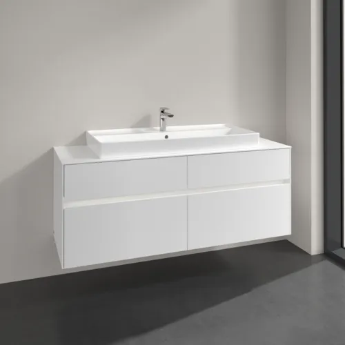VILLEROY BOCH Toaletní skříňka Collaro, s osvětlením, 4 výsuvy, 1400 x 548 x 500 mm, bílá matná / bílá matná #C092B0MS, obrázek 2