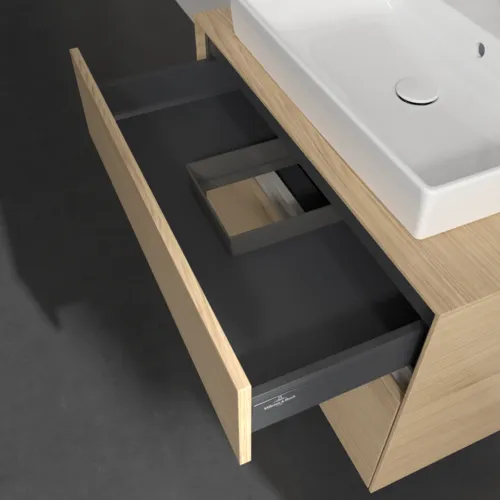 VILLEROY BOCH Toaletní skříňka Collaro, s osvětlením, 2 výsuvy, 800 x 548 x 500 mm, severský dub / severský dub #C080B0VJ, obrázek 8