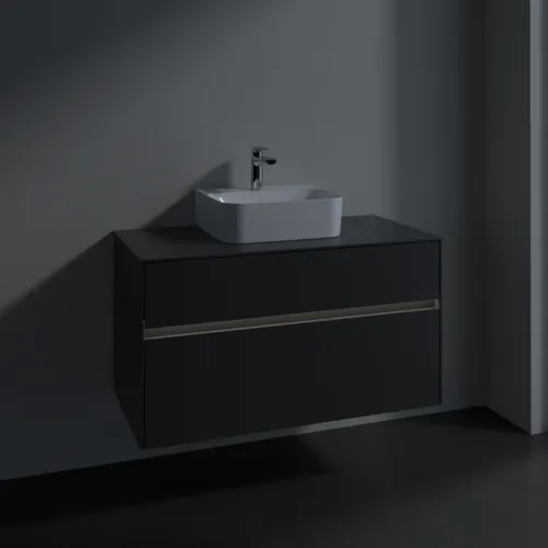 VILLEROY BOCH Collaro toaletní skříňka, s osvětlením, 2 výsuvy, 1000 x 548 x 500 mm, Grafit / Grafit #C094B0VR, obrázek 5