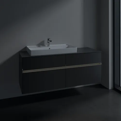 VILLEROY BOCH Collaro toaletní skříňka, s osvětlením, 4 výsuvy, 1400 x 548 x 500 mm, Grafit / Grafit #C089B0VR, obrázek 5
