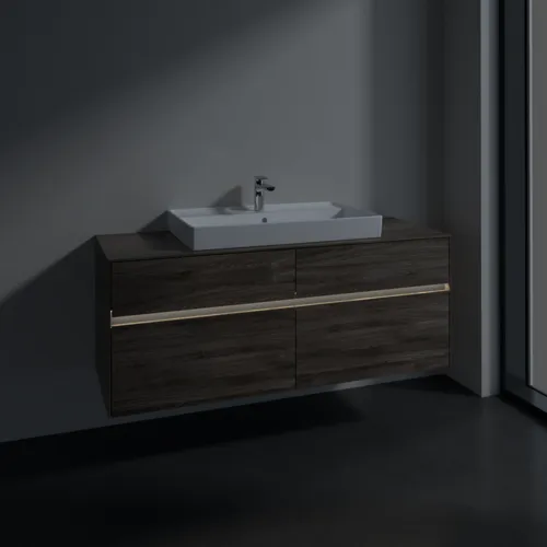 VILLEROY BOCH Umyvadlová skříňka Collaro, s osvětlením, 4 výsuvy, 1400 x 548 x 500 mm, dub kamenný #C088B0RK, obrázek 5
