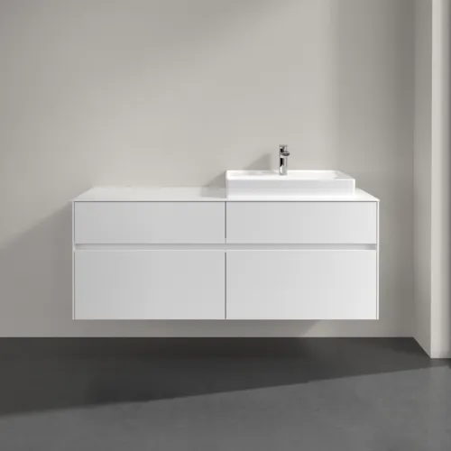 VILLEROY BOCH Toaletní skříňka Collaro, s osvětlením, 4 výsuvy, 1400 x 548 x 500 mm, bílá matná / bílá matná #C086B0MS, obrázek 3