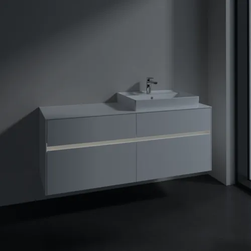 VILLEROY BOCH Toaletní skříňka Collaro, s osvětlením, 4 výsuvy, 1400 x 548 x 500 mm, bílá matná / bílá matná #C086B0MS, obrázek 5