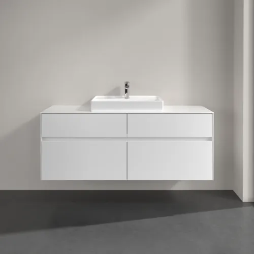 VILLEROY BOCH Toaletní skříňka Collaro, s osvětlením, 4 výsuvy, 1400 x 548 x 500 mm, lesklá bílá / lesklá bílá #C084B0DH, obrázek 3
