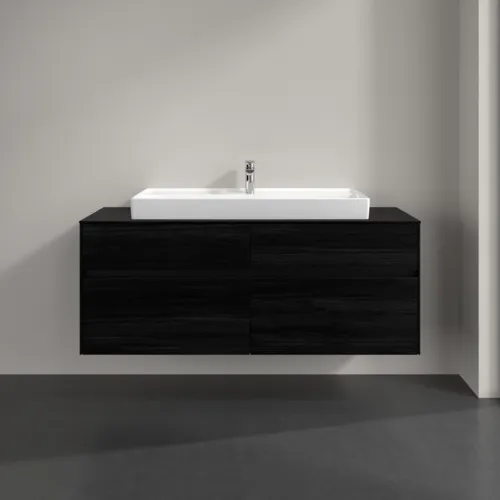 VILLEROY BOCH Toaletní skříňka Collaro, 4 výsuvy, 1400 x 548 x 500 mm, černý dub / černý dub #C09200AB, obrázek 3