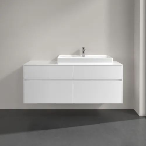 VILLEROY BOCH Toaletní skříňka Collaro, s osvětlením, 4 výsuvy, 1400 x 548 x 500 mm, lesklá bílá / lesklá bílá #C090B0DH, obrázek 3