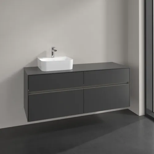 VILLEROY BOCH Collaro toaletní skříňka, s osvětlením, 4 výsuvy, 1400 x 548 x 500 mm, Grafit / Grafit #C101B0VR, obrázek 2