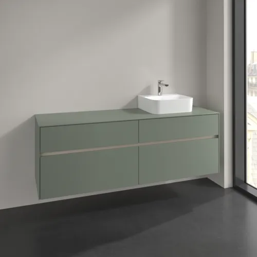 VILLEROY BOCH Toaletní skříňka Collaro, 4 výsuvy, 1600 x 548 x 500 mm, Soft Green / Soft Green #C10600AF, obrázek 2