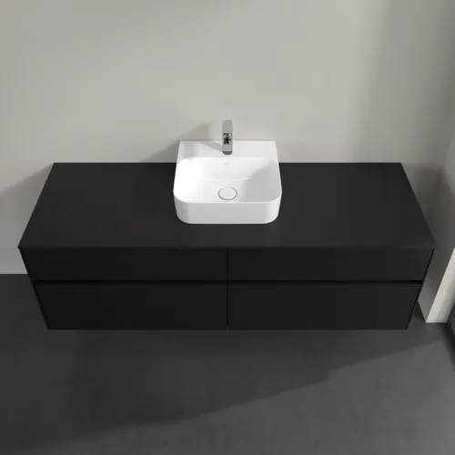VILLEROY BOCH Toaletní skříňka Collaro, 4 výsuvy, 1600 x 548 x 500 mm, Volcano Black / Volcano Black #C10400VL, obrázek 4