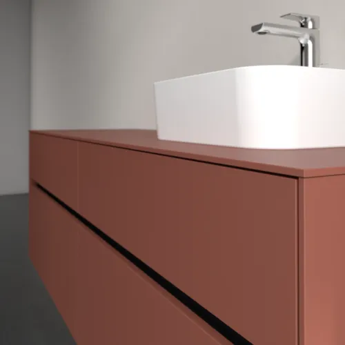 VILLEROY BOCH Toaletní skříňka Collaro, 4 výsuvy, 1600 x 548 x 500 mm, Vínově červená / Vínově červená #C10600AH, obrázek 5