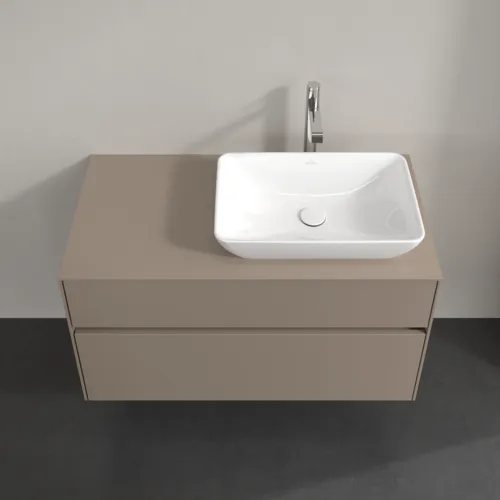 VILLEROY BOCH Toaletní skříňka Collaro, 2 výsuvy, 1000 x 548 x 500 mm, taupe / taupe #C11100VM, obrázek 4