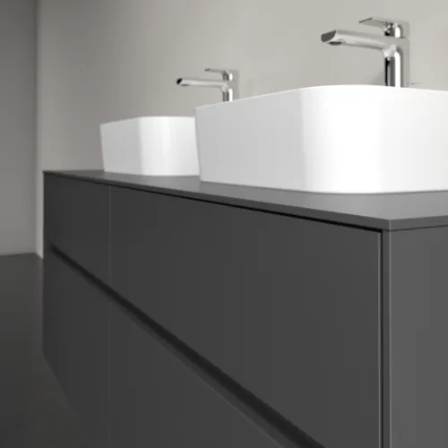VILLEROY BOCH Toaletní skříňka Collaro, 4 výsuvy, 1400 x 548 x 500 mm, grafitová / grafitová #C10300VR, obrázek 5