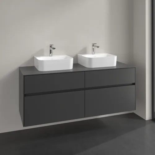 VILLEROY BOCH Toaletní skříňka Collaro, 4 výsuvy, 1400 x 548 x 500 mm, grafitová / grafitová #C10300VR, obrázek 2