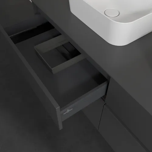 VILLEROY BOCH Toaletní skříňka Collaro, 4 výsuvy, 1400 x 548 x 500 mm, grafitová / grafitová #C10300VR, obrázek 7