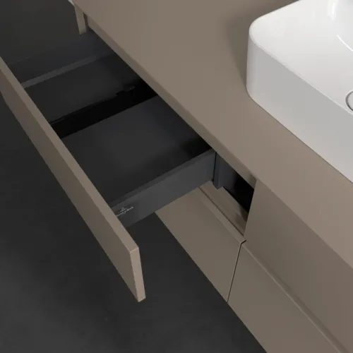 VILLEROY BOCH Toaletní skříňka Collaro, s osvětlením, 4 výsuvy, 1400 x 548 x 500 mm, taupe / taupe #C100B0VM, obrázek 8