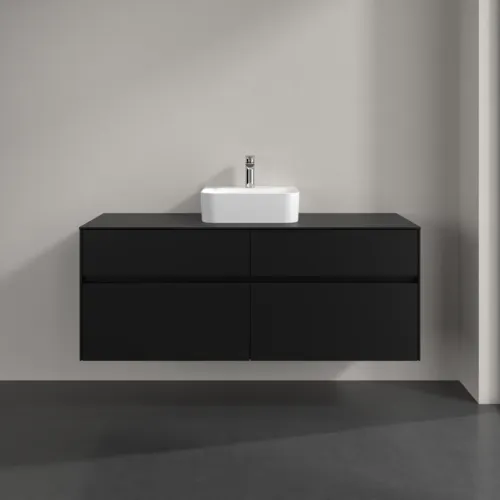 VILLEROY BOCH Toaletní skříňka Collaro, s osvětlením, 4 výsuvy, 1400 x 548 x 500 mm, Volcano Black / Volcano Black #C100B0VL, obrázek 3
