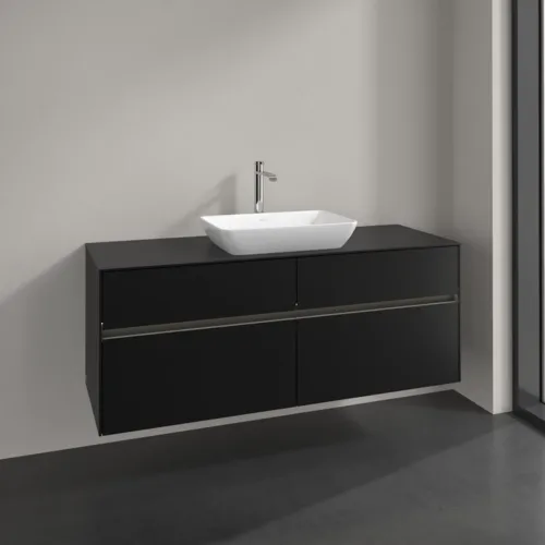 VILLEROY BOCH Toaletní skříňka Collaro, s osvětlením, 4 výsuvy, 1400 x 548 x 500 mm, Volcano Black / Volcano Black #C116B0VL, obrázek 2