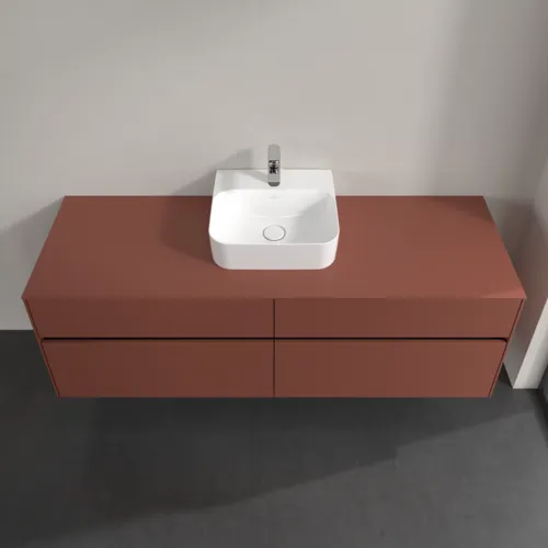 VILLEROY BOCH Toaletní skříňka Collaro, s osvětlením, 4 výsuvy, 1600 x 548 x 500 mm, Vínově červená / Vínově červená #C104B0AH, obrázek 4