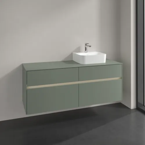 VILLEROY BOCH Toaletní skříňka Collaro, s osvětlením, 4 výsuvy, 1400 x 548 x 500 mm, Soft Green / Soft Green #C102B0AF, obrázek 2