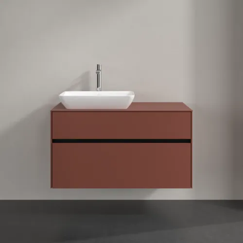 VILLEROY BOCH Collaro toaletní skříňka, s osvětlením, 2 výsuvy, 1000 x 548 x 500 mm, Vínově červená / Vínově červená #C110B0AH, obrázek 3