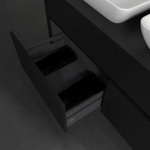 VILLEROY BOCH Toaletní skříňka Collaro, s osvětlením, 4 výsuvy, 1200 x 548 x 500 mm, Volcano Black / Volcano Black #C115B0VL, obrázek 7