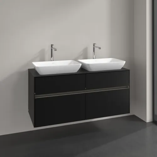 VILLEROY BOCH Toaletní skříňka Collaro, s osvětlením, 4 výsuvy, 1200 x 548 x 500 mm, Volcano Black / Volcano Black #C115B0VL, obrázek 2