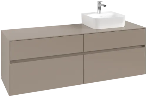 VILLEROY BOCH Toaletní skříňka Collaro, s osvětlením, 4 výsuvy, 1600 x 548 x 500 mm, taupe / taupe #C106B0VM