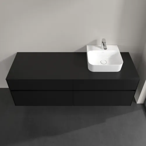VILLEROY BOCH Toaletní skříňka Collaro, s osvětlením, 4 výsuvy, 1600 x 548 x 500 mm, Volcano Black / Volcano Black #C106B0VL, obrázek 4