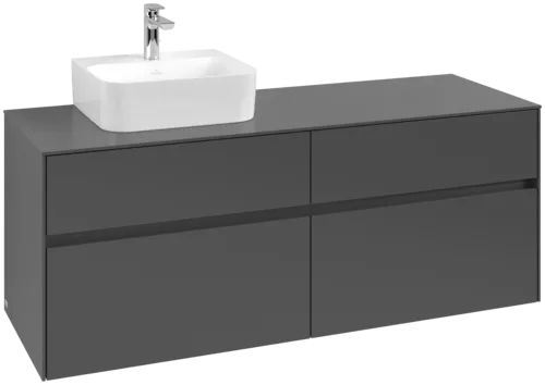 VILLEROY BOCH Toaletní skříňka Collaro, 4 výsuvy, 1400 x 548 x 500 mm, grafitová / grafitová #C10100VR