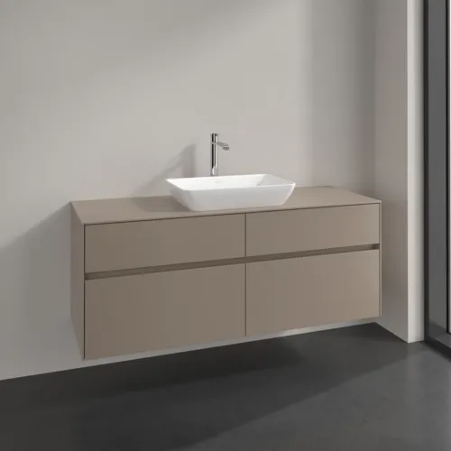 VILLEROY BOCH Toaletní skříňka Collaro, 4 výsuvy, 1400 x 548 x 500 mm, taupe / taupe #C11600VM, obrázek 2