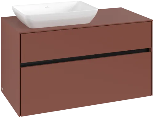VILLEROY BOCH Toaletní skříňka Collaro, 2 výsuvy, 1000 x 548 x 500 mm, vínově červená / vínově červená #C11000AH