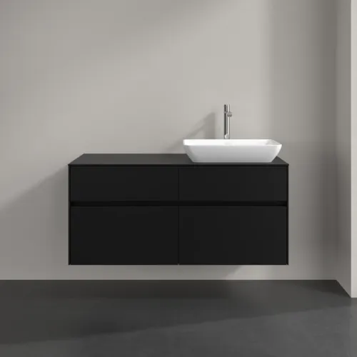 VILLEROY BOCH Toaletní skříňka Collaro, s osvětlením, 4 výsuvy, 1200 x 548 x 500 mm, Volcano Black / Volcano Black #C114B0VL, obrázek 3